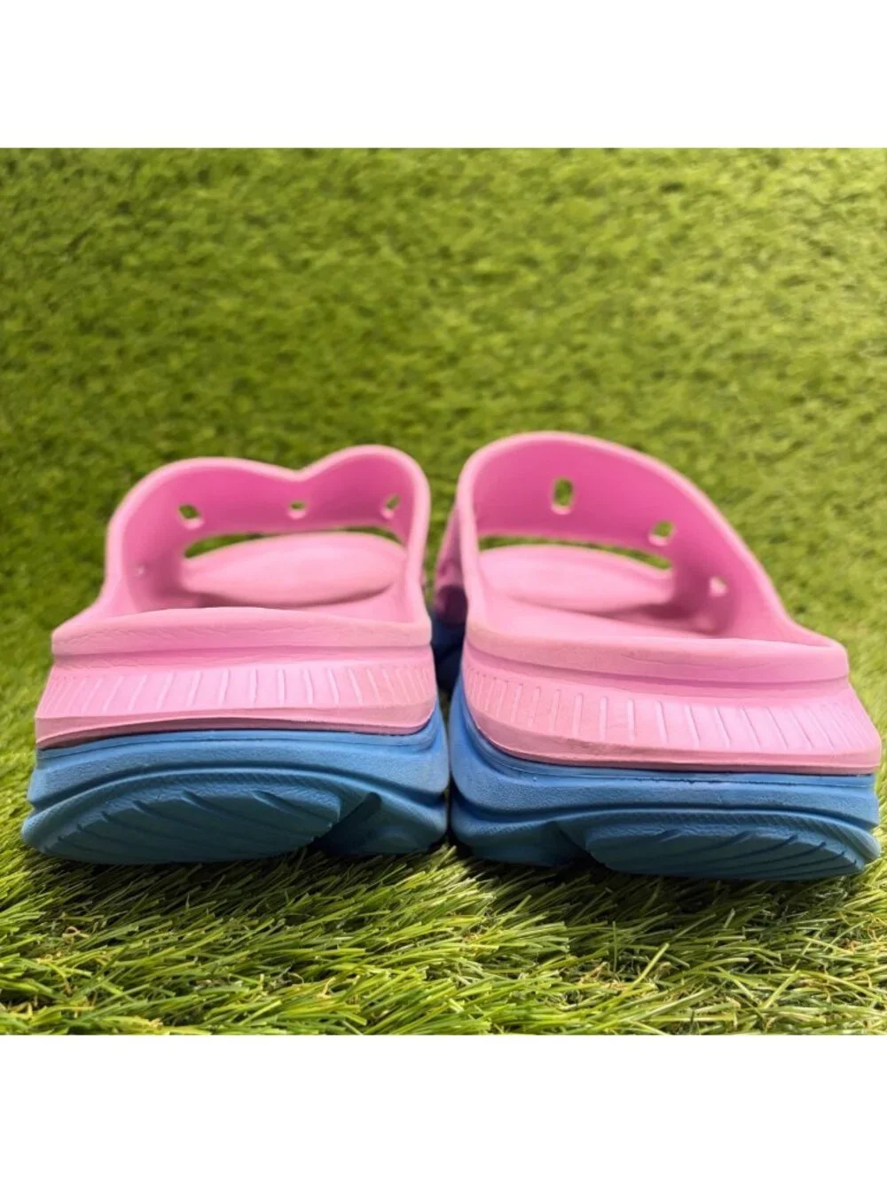 Hoka One One Ora Recovery Slide 3 Mens Size 13 Pink Blue Beach Outdoor Sandals